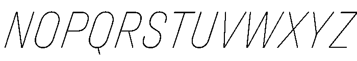 UniforaNarrow ThinItalic Instance Font UPPERCASE