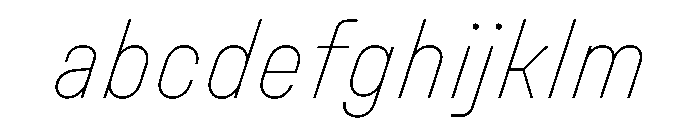 UniforaNarrow ThinItalic Instance FONT