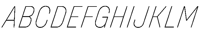UniforaNarrow ThinItalic Font UPPERCASE