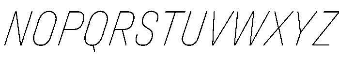 UniforaNarrow ThinItalic Font UPPERCASE