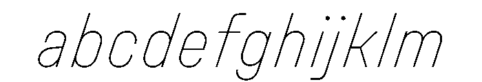 UniforaNarrow ThinItalic FONT