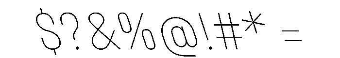 UniforaNarrow ThinRetalic Instance Font OTHER CHARS
