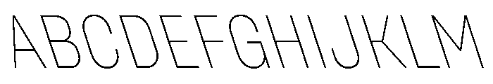 UniforaNarrow ThinRetalic Instance Font UPPERCASE