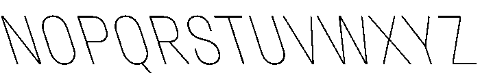 UniforaNarrow ThinRetalic Instance Font UPPERCASE