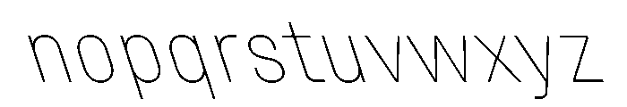 UniforaNarrow ThinRetalic Instance Font LOWERCASE