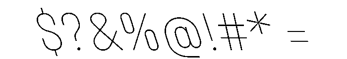 UniforaNarrow ThinRetalic Font OTHER CHARS