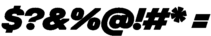 UniforaSemiexpanded BlackItalic Instance Font OTHER CHARS