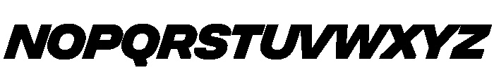 UniforaSemiexpanded BlackItalic Font UPPERCASE