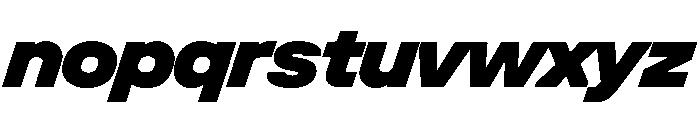 UniforaSemiexpanded BlackItalic Font LOWERCASE