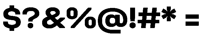 UniforaSemiexpanded Bold Instance Font OTHER CHARS