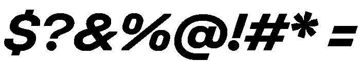 UniforaSemiexpanded BoldItalic Instance Font OTHER CHARS