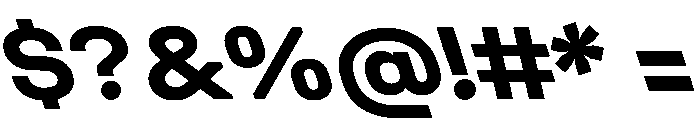 UniforaSemiexpanded BoldRetalic Instance Font OTHER CHARS