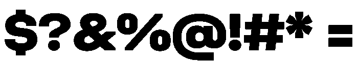 UniforaSemiexpanded Extrabold Instance Font OTHER CHARS