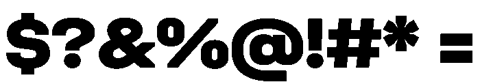 UniforaSemiexpanded Extrabold Font OTHER CHARS