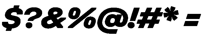 UniforaSemiexpanded ExtraboldItalic Instance Font OTHER CHARS