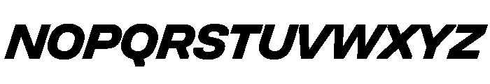UniforaSemiexpanded ExtraboldItalic Instance Font UPPERCASE