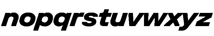 UniforaSemiexpanded ExtraboldItalic Instance Font LOWERCASE