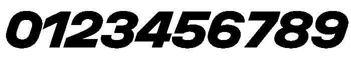 UniforaSemiexpanded ExtraboldItalic Font OTHER CHARS