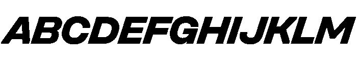 UniforaSemiexpanded ExtraboldItalic Font UPPERCASE