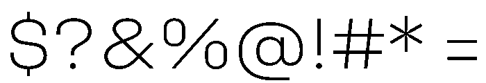 UniforaSemiexpanded Extralight Instance Font OTHER CHARS