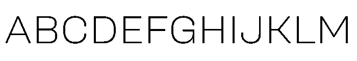 UniforaSemiexpanded Extralight Font UPPERCASE