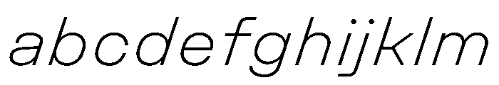 UniforaSemiexpanded ExtralightItalic FONT