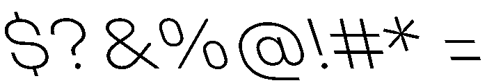 UniforaSemiexpanded ExtralightRetalic Instance Font OTHER CHARS