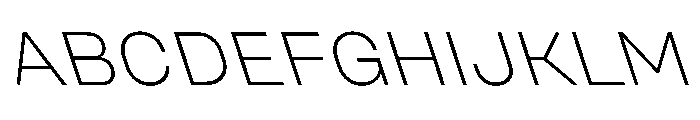 UniforaSemiexpanded ExtralightRetalic Instance Font UPPERCASE