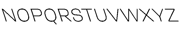 UniforaSemiexpanded ExtralightRetalic Instance Font UPPERCASE