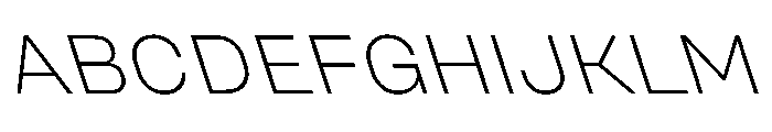 UniforaSemiexpanded ExtralightRetalic Font UPPERCASE