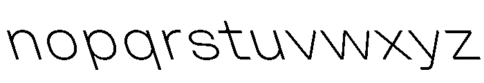 UniforaSemiexpanded ExtralightRetalic Font LOWERCASE