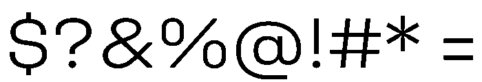 UniforaSemiexpanded Light Instance Font OTHER CHARS