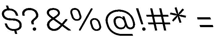 UniforaSemiexpanded LightRetalic Instance Font OTHER CHARS