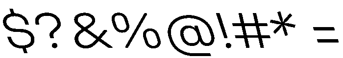UniforaSemiexpanded LightRetalic Font OTHER CHARS