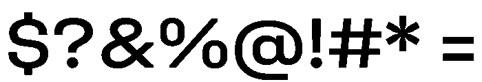UniforaSemiexpanded Medium Instance Font OTHER CHARS