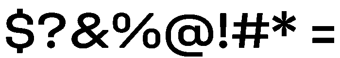 UniforaSemiexpanded Medium Font OTHER CHARS
