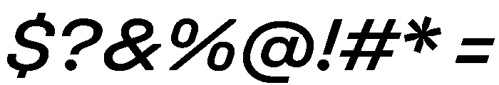 UniforaSemiexpanded MediumItalic Instance Font OTHER CHARS