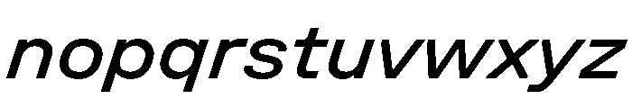 UniforaSemiexpanded MediumItalic Instance Font LOWERCASE