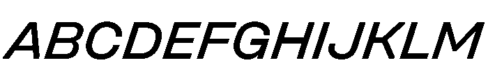UniforaSemiexpanded MediumItalic Font UPPERCASE
