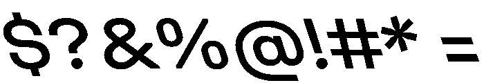 UniforaSemiexpanded MediumRetalic Instance Font OTHER CHARS