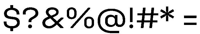 UniforaSemiexpanded Regular Instance Font OTHER CHARS
