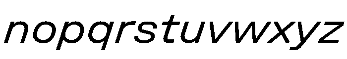 UniforaSemiexpanded RegularItalic Instance Font LOWERCASE