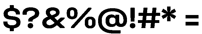 UniforaSemiexpanded Semibold Font OTHER CHARS