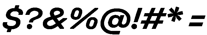 UniforaSemiexpanded SemiboldItalic Instance Font OTHER CHARS