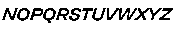 UniforaSemiexpanded SemiboldItalic Instance Font UPPERCASE