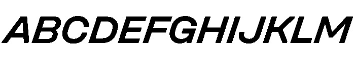UniforaSemiexpanded SemiboldItalic Font UPPERCASE