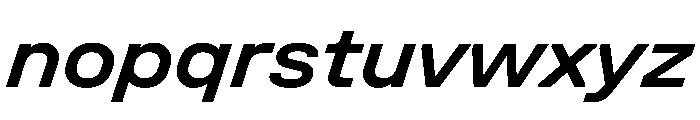 UniforaSemiexpanded SemiboldItalic Font LOWERCASE