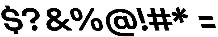 UniforaSemiexpanded SemiboldRetalic Font OTHER CHARS