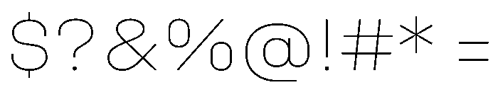 UniforaSemiexpanded Thin Instance Font OTHER CHARS