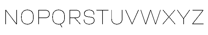 UniforaSemiexpanded Thin Instance Font UPPERCASE
